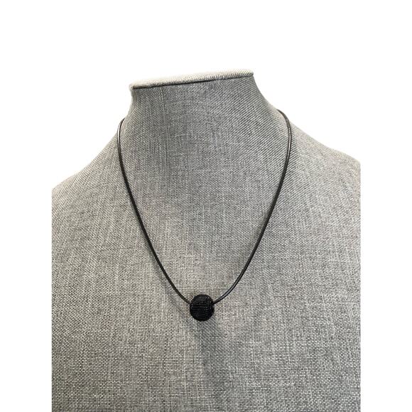 black mesh bead necklace - Picture 1 of 3